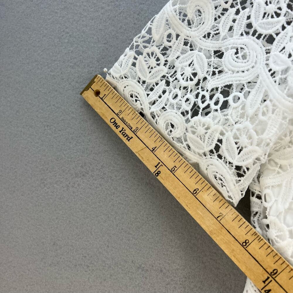 NWT Philosophy Top Women's XXL White Lace Crochet Look Lined Feminine - Picture 7 of 12